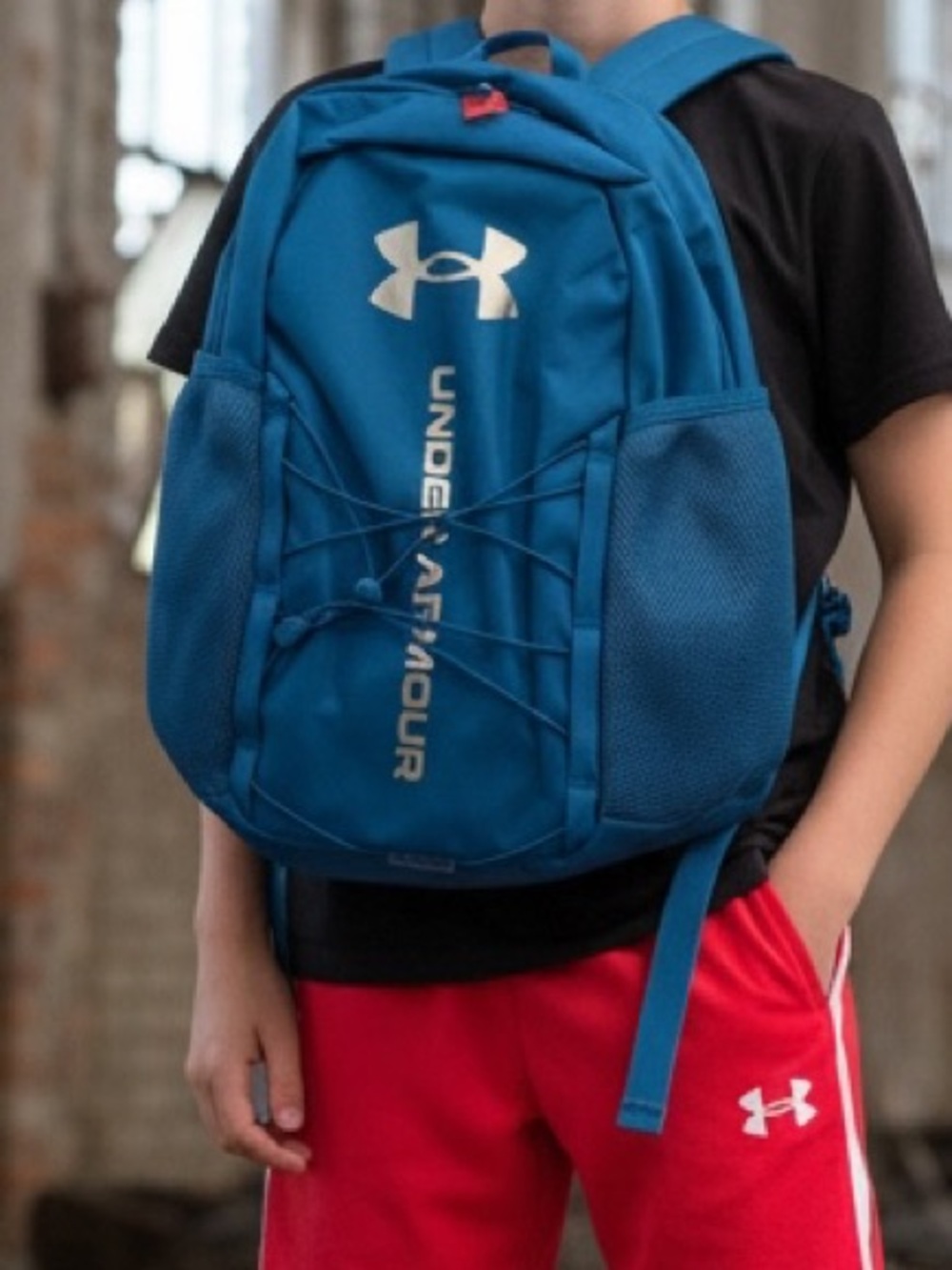 Under Armour Unisex Hustle Sport 6.0 Backpack Atlantis/Black/Metallic new - Picture 5 of 10
